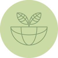 Ecosystem Line Circle Multicolor Icon vector