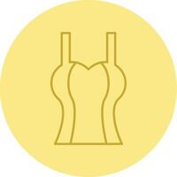 Tanktop Line Circle Multicolor Icon vector