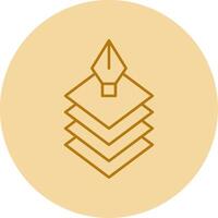 Layers Line Circle Multicolor Icon vector