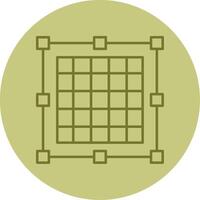 Grid Line Circle Multicolor Icon vector