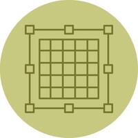 Grid Line Circle Multicolor Icon vector