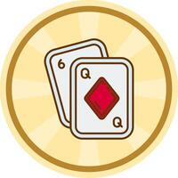 Poker Comic circle Icon vector