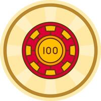 chip cómic circulo icono vector