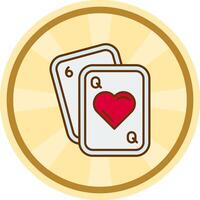 Poker Comic circle Icon vector