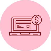 Payment Method Line Circle Multicolor Icon vector