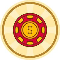 chip cómic circulo icono vector