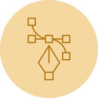 Vector Line Circle Multicolor Icon