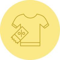 Shirt Line Circle Multicolor Icon vector