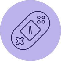 Game Console Line Circle Multicolor Icon vector