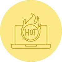 Hot Line Circle Multicolor Icon vector