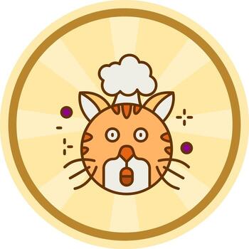 Exploding Comic circle Icon vector