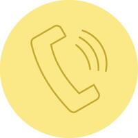 Phone Line Circle Multicolor Icon vector