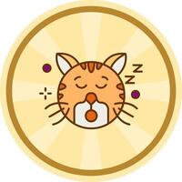 Sleep Comic circle Icon vector