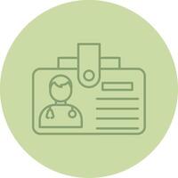 Id Card Line Circle Multicolor Icon vector