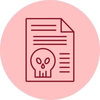 Document Line Circle Multicolor Icon vector