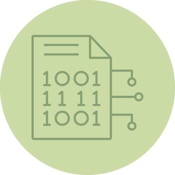 Encryption Data Line Circle Multicolor Icon vector