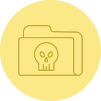 Folder Line Circle Multicolor Icon vector