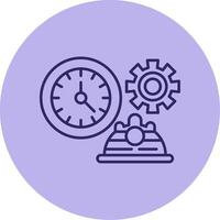 Working Hours Line Circle Multicolor Icon vector