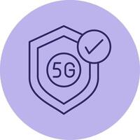 Secure Line Circle Multicolor Icon vector