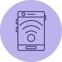 Signal Line Circle Multicolor Icon vector