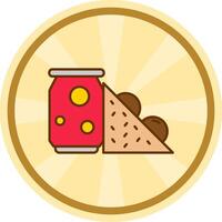 Food Comic circle Icon vector