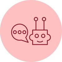Chatbot Line Circle Multicolor Icon vector