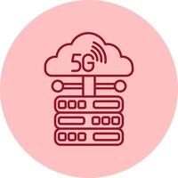 Networking Line Circle Multicolor Icon vector