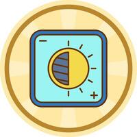 Contrast Comic circle Icon vector