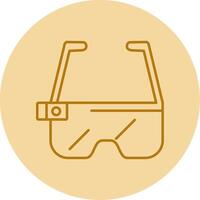 Ar Glasses Line Circle Multicolor Icon vector