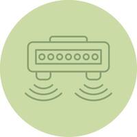 Motion Sensor Line Circle Multicolor Icon vector