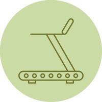 Treadmill Line Circle Multicolor Icon vector