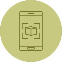 Augmented Reality Line Circle Multicolor Icon vector