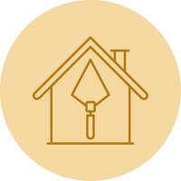 House Construction Line Circle Multicolor Icon vector