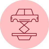 Car Repair Line Circle Multicolor Icon vector