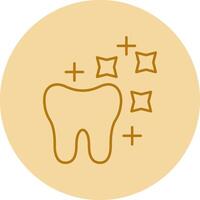 Tooth Whitening Line Circle Multicolor Icon vector