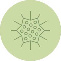 Sea Urchin Line Circle Multicolor Icon vector