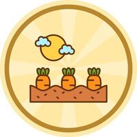 Carrots Comic circle Icon vector