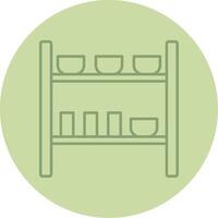 Rack Line Circle Multicolor Icon vector