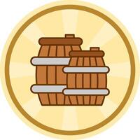 Barrel Comic circle Icon vector