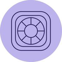 Lifebuoy Line Circle Multicolor Icon vector