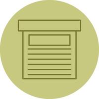 Storage Box Line Circle Multicolor Icon vector