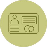 Business Card Line Circle Multicolor Icon vector