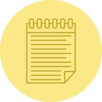 Notepad Line Circle Multicolor Icon vector