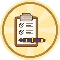 Check list Comic circle Icon vector