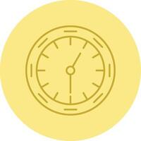 Wall Clock Line Circle Multicolor Icon vector