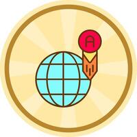 Worldwide Comic circle Icon vector