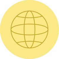 Global Line Circle Multicolor Icon vector