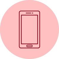 Mobile Phone Line Circle Multicolor Icon vector