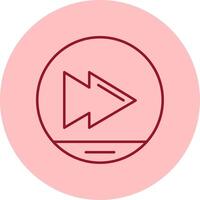 Skip Line Circle Multicolor Icon vector