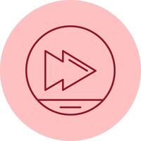 Skip Line Circle Multicolor Icon vector